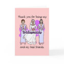 A Bridesmaids Thank You cards by celebrationZ A Bridesmaids Thank You cards