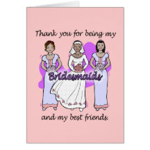 A Bridesmaids Thank You Greeting Cards