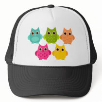 A Bright Bunch of Owls hats