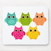 A Bright Bunch of Owls mousepads
