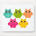 A Bright Bunch of Owls mousepads