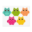 A Bright Bunch of Owls postcards by candystore A Bright Bunch of Owls postcards