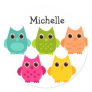 A Bright Bunch of Owls Round Sticker
