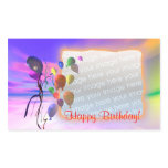 A Bright New Birthday (photo frame) Round Sticker
