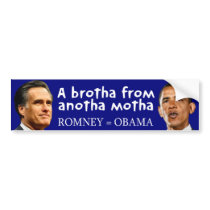 A brotha from anotha motha Romney = Obama Bumper Sticker