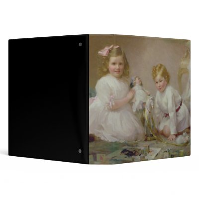 A Brother and Sister Playing, 1915 3 Ring Binders by bridgemanart