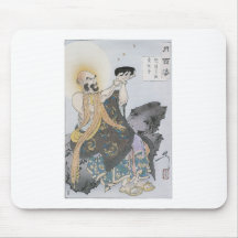 A Buddhist Monk Receives Seeds On a Moonlit Night Mouse Pads