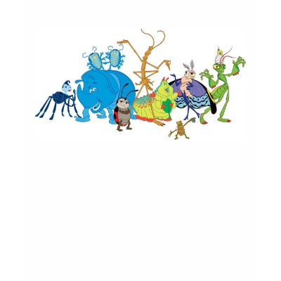 A Bug's Life Characters P.T. Flea Francis et. al. t-shirts