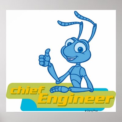 A Bug's Life Flik "Chief Engineer" Disney posters