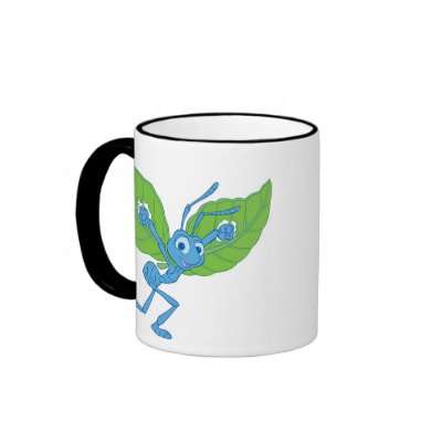 A Bug's Life Flik flying with leaves Disney mugs