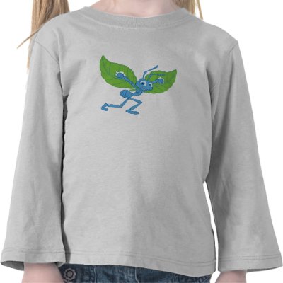 A Bug's Life Flik flying with leaves Disney t-shirts