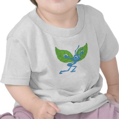 A Bug's Life Flik flying with leaves Disney t-shirts