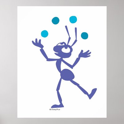 A Bug's Life Flik juggling Disney posters