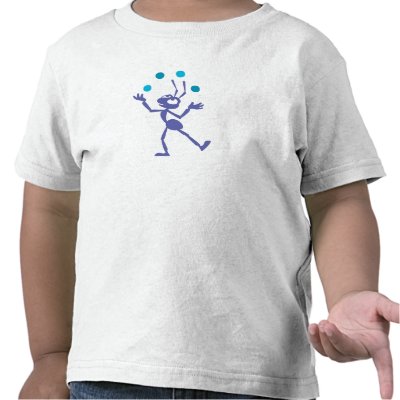 A Bug's Life Flik juggling Disney t-shirts