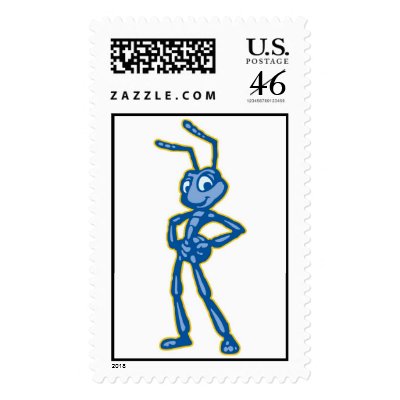 A Bug's Life Flik Standing Blue and Gold Disney postage
