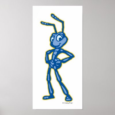 A Bug's Life Flik Standing Blue and Gold Disney posters