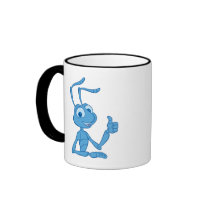 A Bug's Life Flik thumbs up Disney mugs