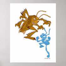 A Bug's Life Hopper and Flik fighting Disney Print