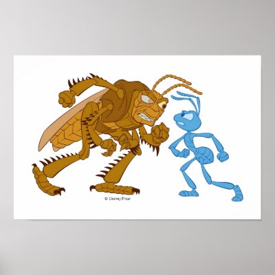 A Bug&#39;s Life Hopper and Flik want to fight Disney Poster by