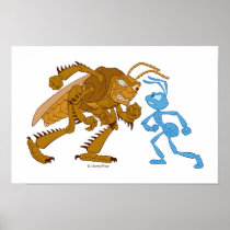 A Bug's Life Hopper and Flik want to fight Disney Poster