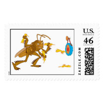 A Bug's Life Hopper Throwing Hornet "darts" Disney Postage