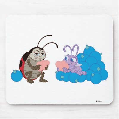 A Bug's Life Ladybug and Dot Playing Disney mousepads