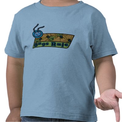 A Bug's Life's Flik "Bugs Rule" Disney t-shirts