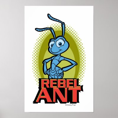 A Bug's Life's Flik "Rebel Ant" Disney posters