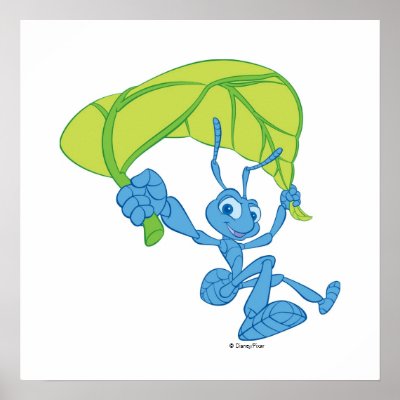 A Bug's Life's Flik with Parachute Disney posters