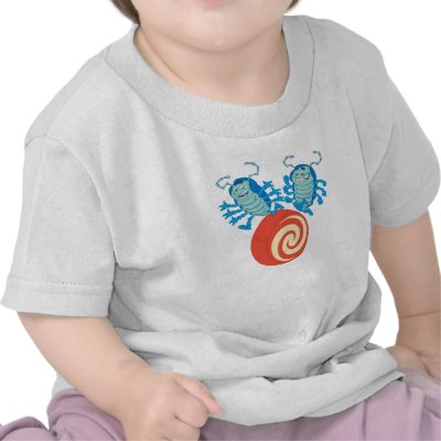 A Bug's Life's Tuck And Roll playing Disney t-shirts