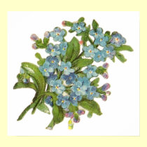 A Bunch of Blue Flowers Customizable Poster posters by vintagegiftmall A Bunch of Blue Flowers Customizable Poster posters