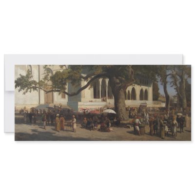 A Busy Market by Karl von Eckenbrecher Personalized Invitations by Ladiebug