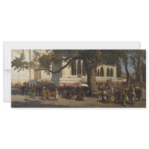A Busy Market by Karl von Eckenbrecher Personalized Invitations