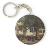 A Busy Market by Karl von Eckenbrecher Keychain