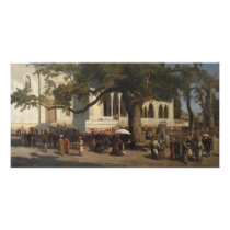 A Busy Market by Karl von Eckenbrecher Photo Card