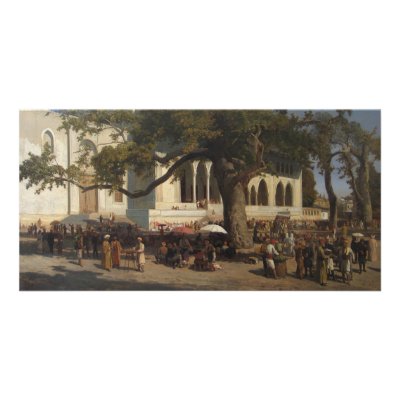 A Busy Market by Karl von Eckenbrecher Photo Card by Ladiebug
