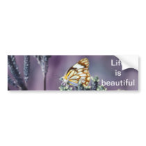 A butterflies beautiful life bumper sticker