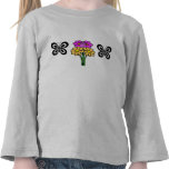 A Butterfly and Flowers T Shirts