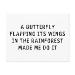 A Butterfly Flapping Post Card