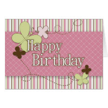 A Butterfly Happy Birthday Greeting Card
