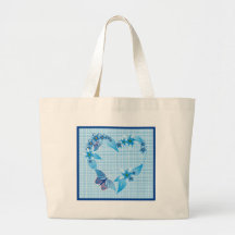 A Butterfly Heart Canvas Bag