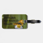 A Butterfly on a Flower Bag Tag