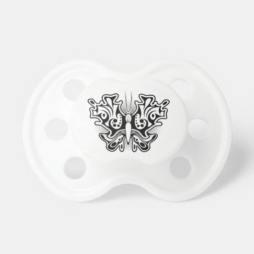 A Butterfly Tattoo Black Pacifier Zazzle