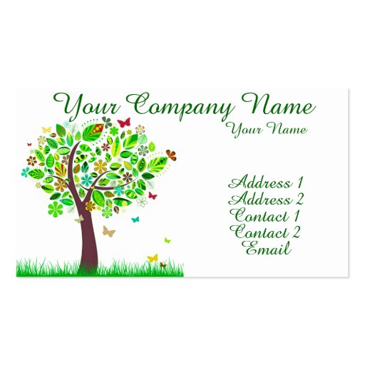 A Butterfly Tree Business Cards (front side)