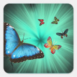 A Butterflys Journey Square Sticker