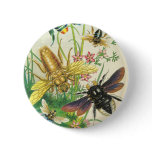 A Buzz of Beautiful Bees Button