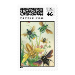 A Buzz of Beautiful Bees Postage Stamps