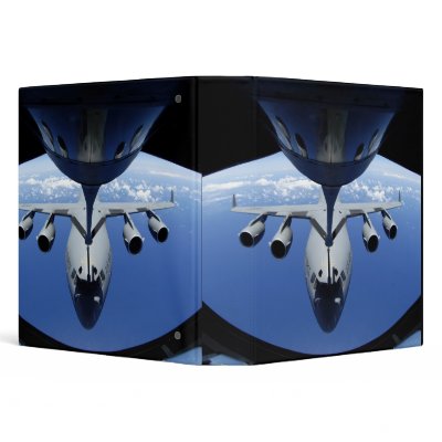 A C-17 Globemaster III receives fuel 3 Ring Binder by stocktrek