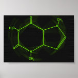 A caffeine Molecule Print