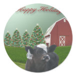A Calf's Christmas Sticker